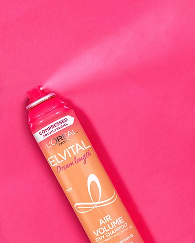 3600523966943 Loreal Elvital Dream Length Air Volume Dry Shampoo Flatlay1