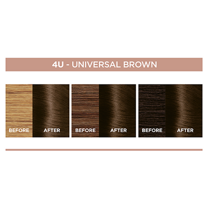 OAP HAIRCOLOR EXCELLENCE CREME NUDES BEFORE AFTER MECHE 4U UNIVERSAL BROWN