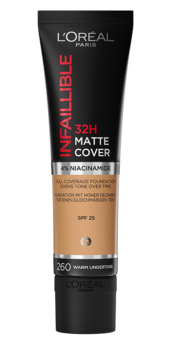 2022 OAP Makeup Infaillible Matt Cover 260 Warm Pack Front