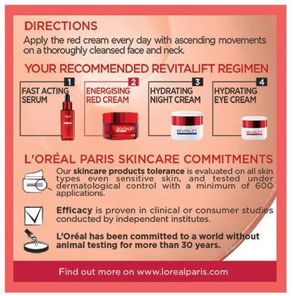 Ansiktsvård Red Cream Revitalift Framsida Packshot